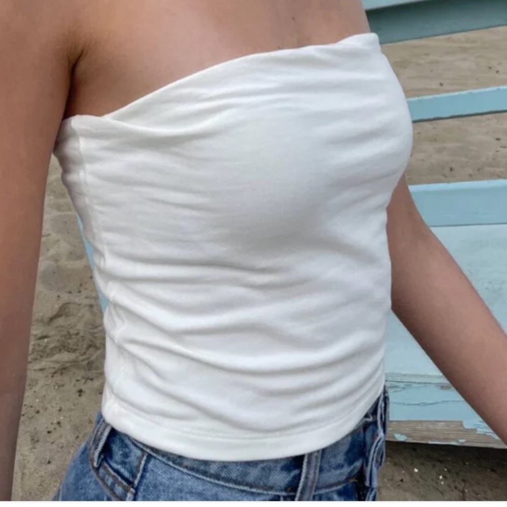 White Brandy Melville tube top